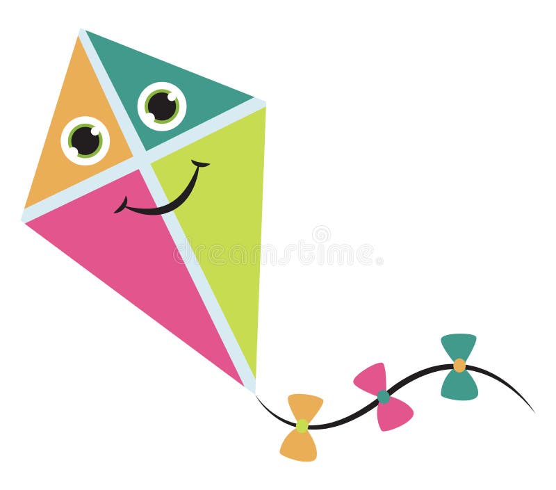 Colourful Kite , Vector or Color Illustration Stock Vector