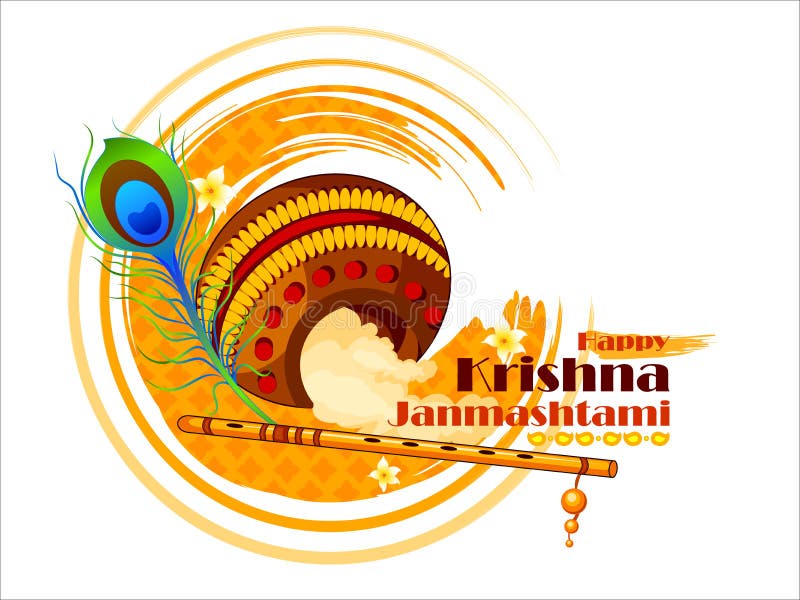 Happy Krishna Janmashtami Background with Pot of Cream Dahi Handi Stock  Vector - Illustration of lord, divine: 97752136