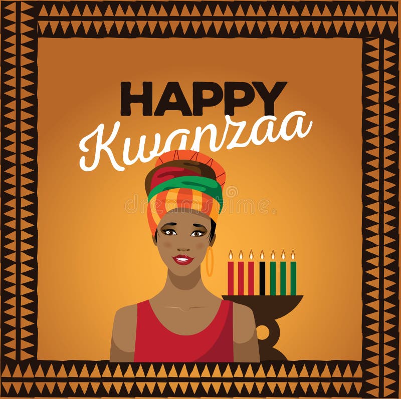 Happy Kwanzaa Ethnic African Woman Art Board Print for Sale by