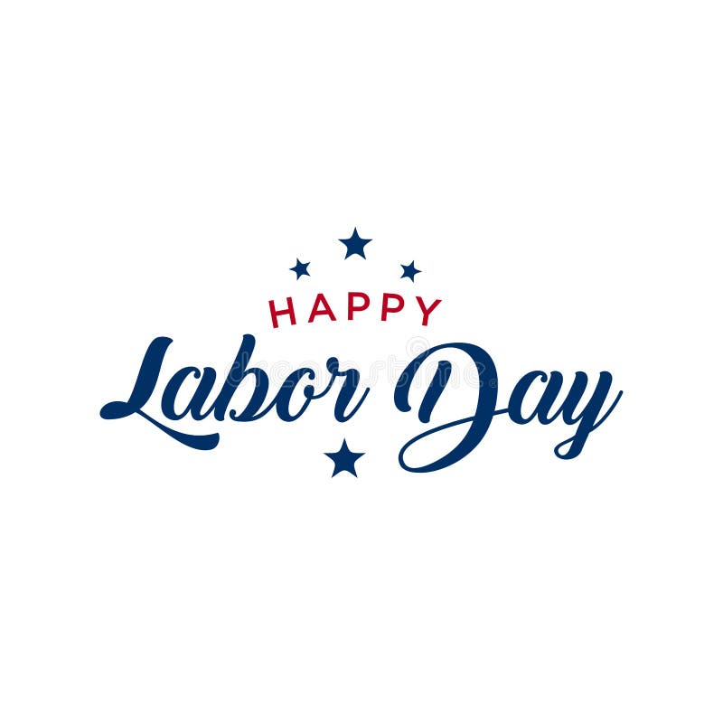 Happy Labor Day Text, Vector Illustration Stock Vector - Illustration ...