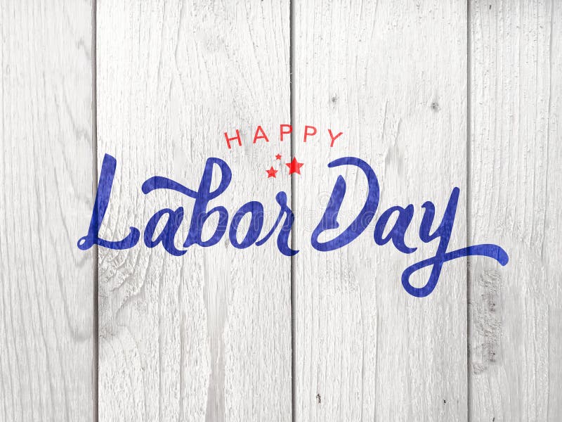 Happy Labor Day Typography Over Wood royalty free illustration Happy Labor Day Typography Over Wood royalty free illustration
