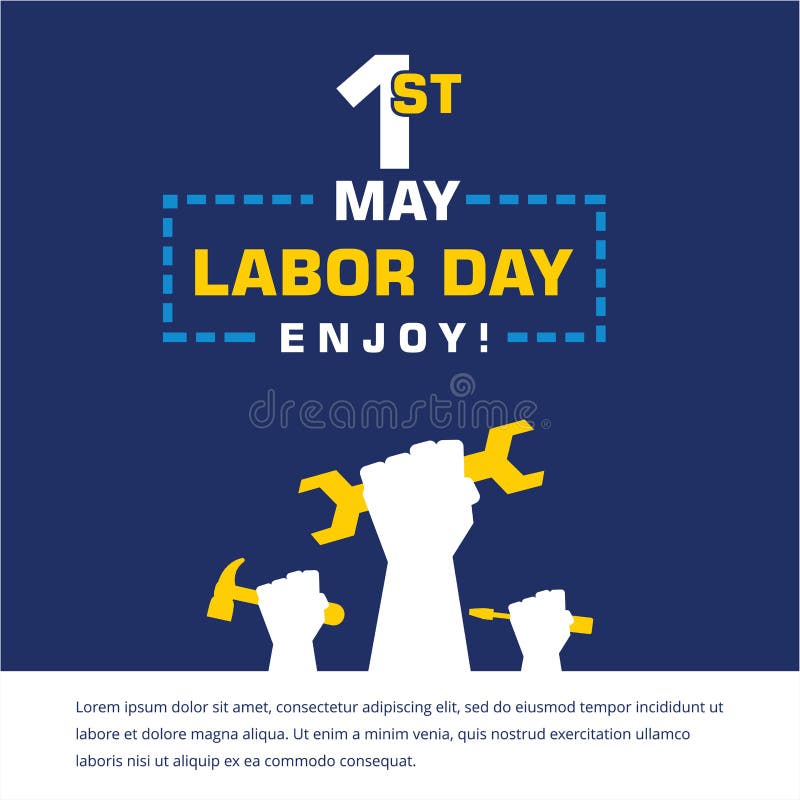 Happy Labour day design with creative background vector.