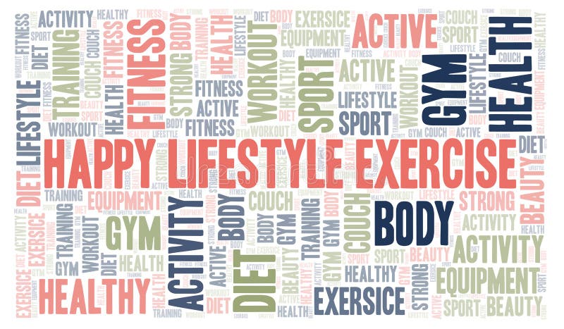 Active Lifestyle Word Cloud Stock Illustration - Illustration of bubble ...