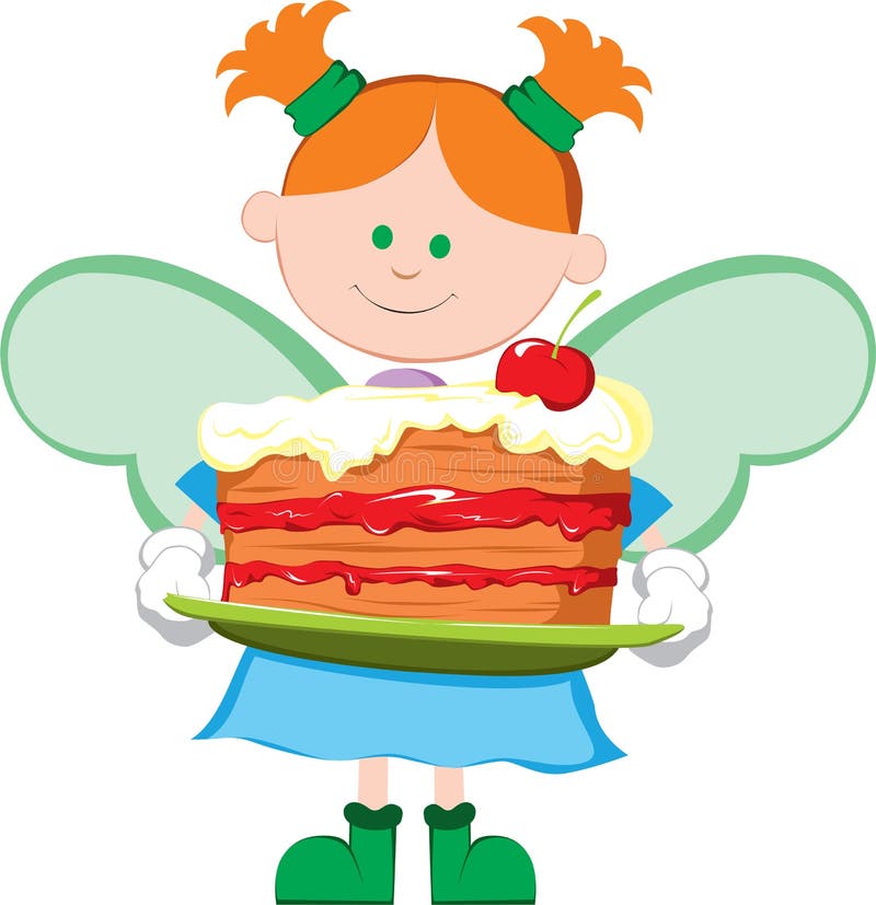Angel cake stock vector. Illustration of lunch, baking - 39466580