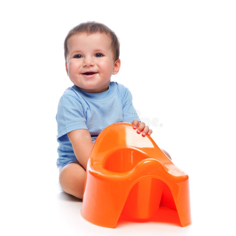 Happy Little Boy With Potty Royalty Free Stock Images - Image: 26927929