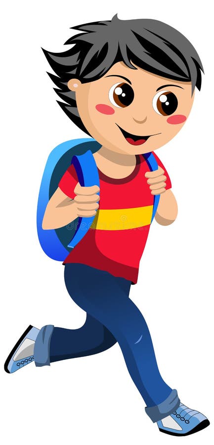 Happy Little Boy with School Bag Going To School Stock Vector - Illustration of learning, backpack: 31325846 Happy Little Boy with School Bag Going To School Stock Vector - Illustration of learning, backpack: 31325846