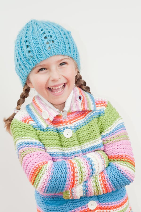 Happy little girl stock photo. Image of portrait, looking - 15398274