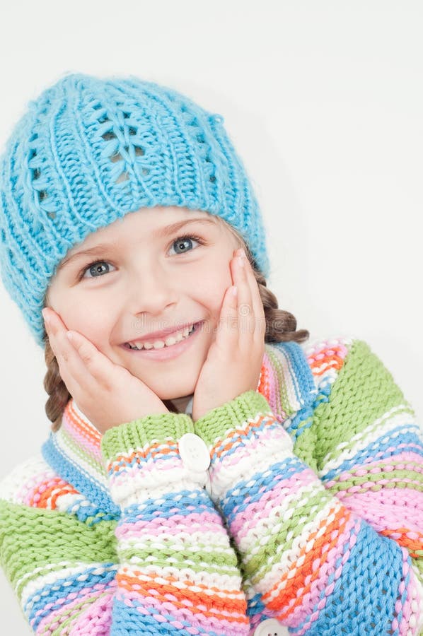 Happy little girl stock photo. Image of emotion, looking - 15398322