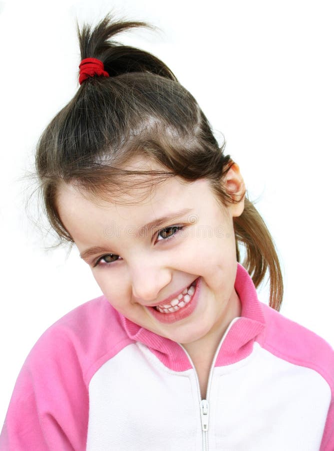 Portrait of a little girl smiling. Portrait of a little girl smiling