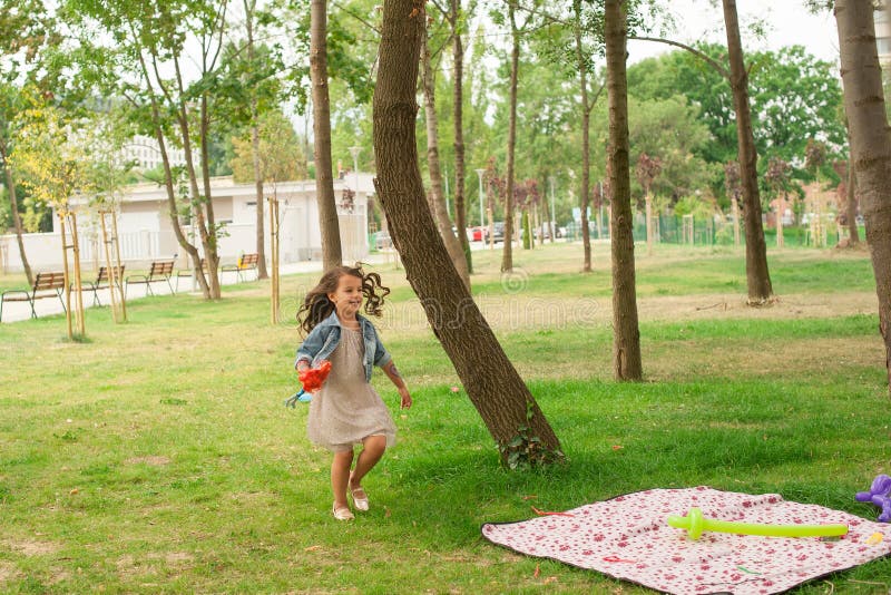 Happy little girl is celebrating her birthday stock photography Happy little girl is celebrating her birthday stock photography