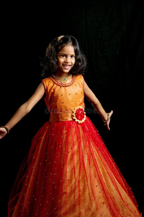 Happy Little Girl Child Wearing ...