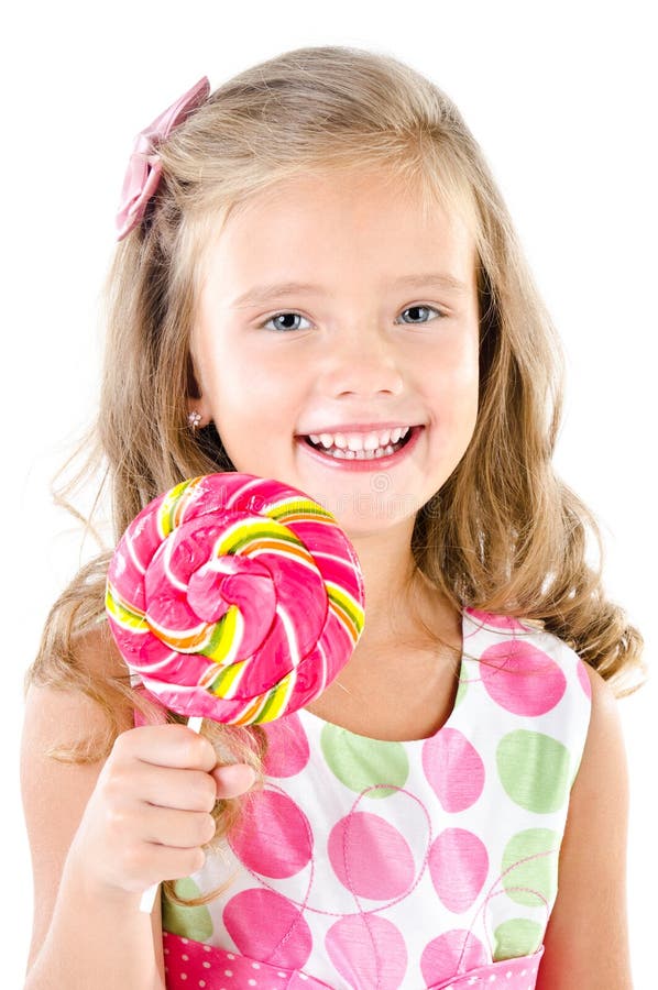 Little girl with lollipop stock image. Image of caucasian - 45342235