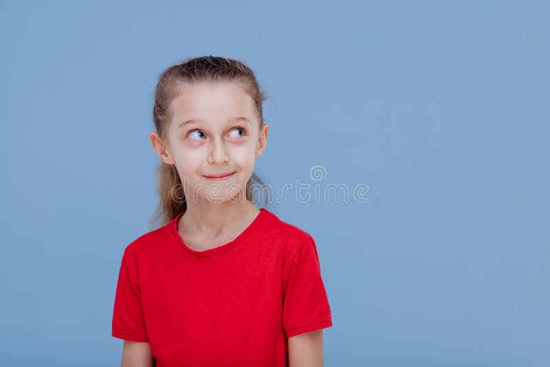 girl in red tshirt