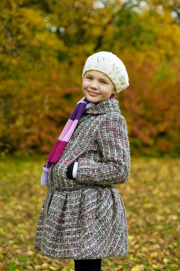 Happy looking young blonde girl