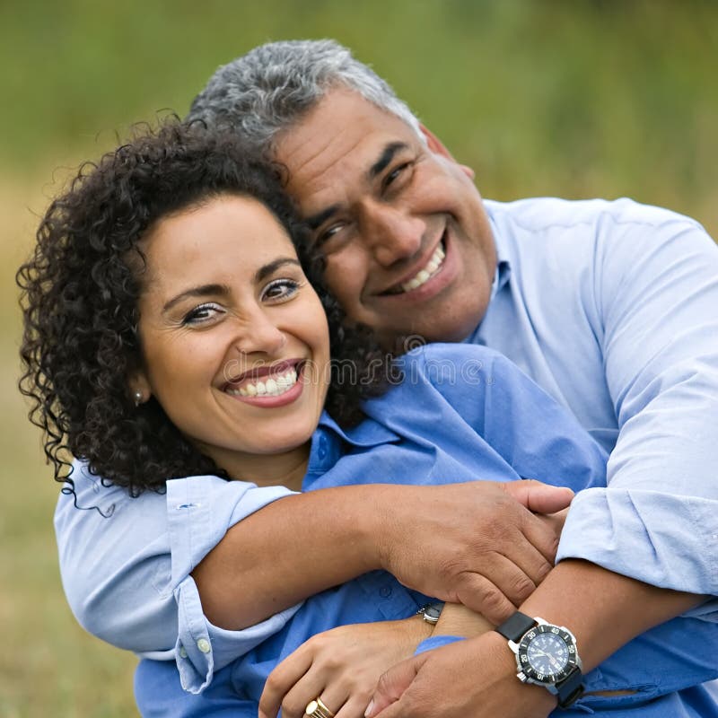 Happy Loving Hispanic Couple Stock Photo - Image of couple, square