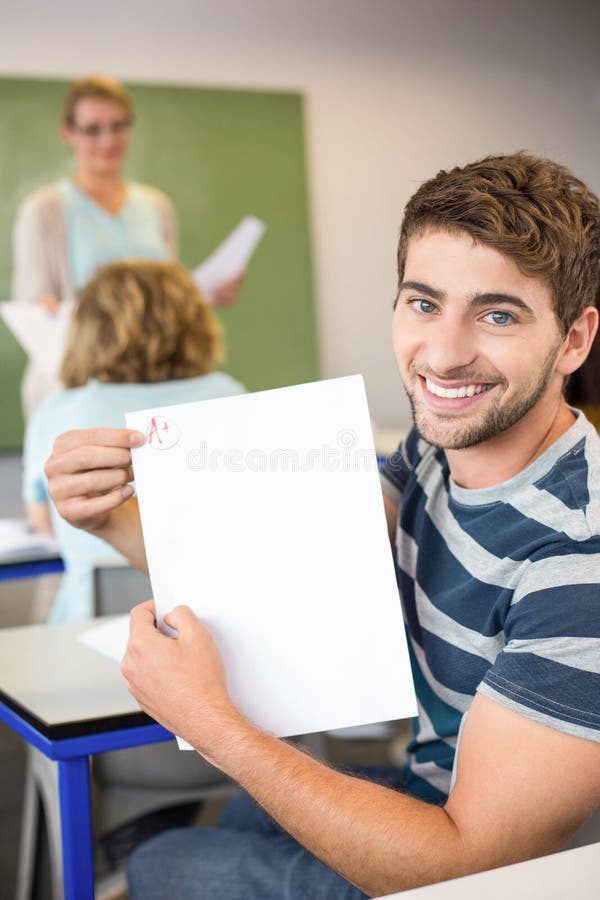 student with papers