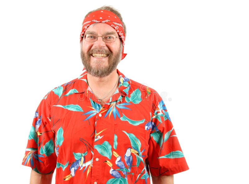 Happy Man stock photo. Image of glasses, tropical, beard - 3521234