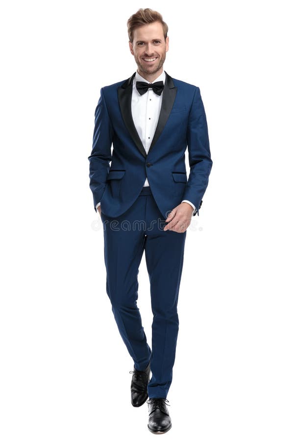 Blue Tuxedo Neck Tie stock image. Image of apparel, attire - 31421969