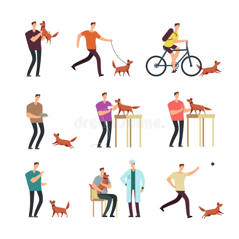 Man daily Routine People Icon Sign Stock Vector - Illustration of brush ...