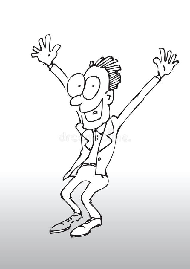 Happy man illustration stock illustration