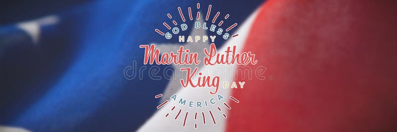 Composite image of happy martin luther king day, god bless america