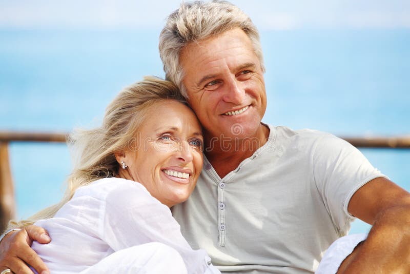 Happy mature couple stock photo