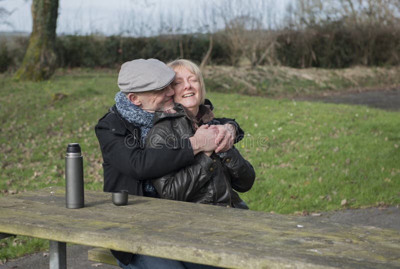 Happy Mature Man Outdoors Stock Image Image Of Outdoors 91856959