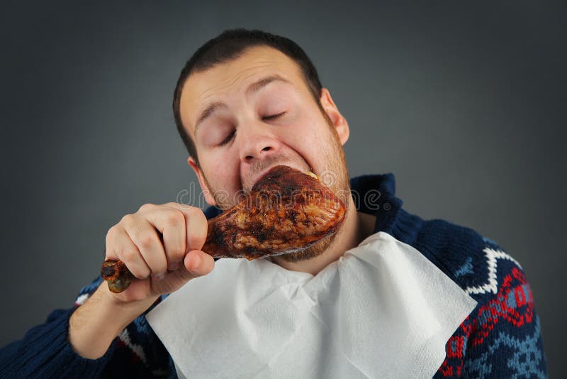 Fat Man Eating Turkey Stock Photos Free & RoyaltyFree Stock Photos
