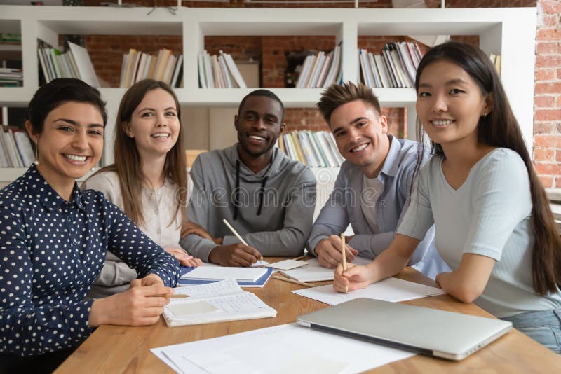 Professor With Mix Race Group Of Scientists In Modern Laboratory Top Angle  View Of Smiling Team Of Doctors In Lab Stock Image - Image of doctor,  education: 99844479