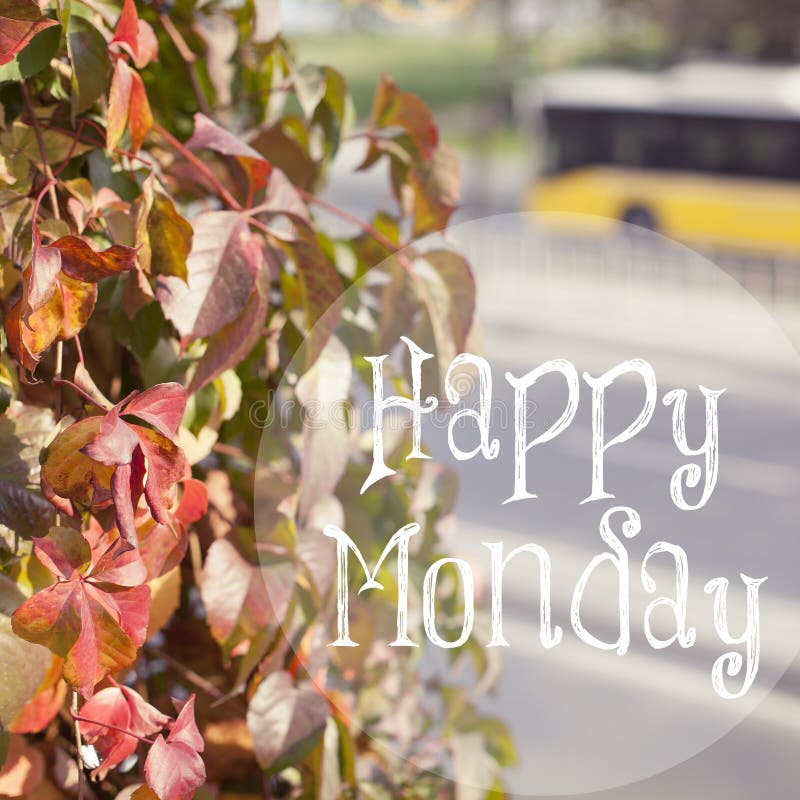 Happy Monday Inspirational Design stock image