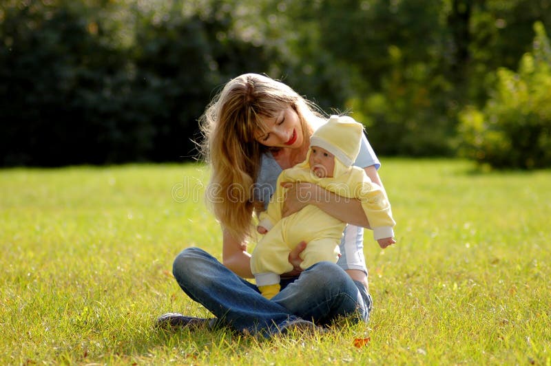 Happy mother and child