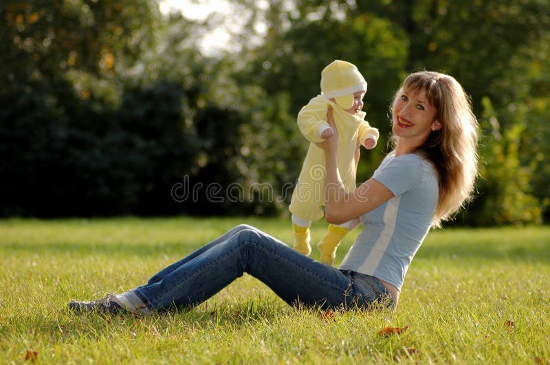 Happy mother and child