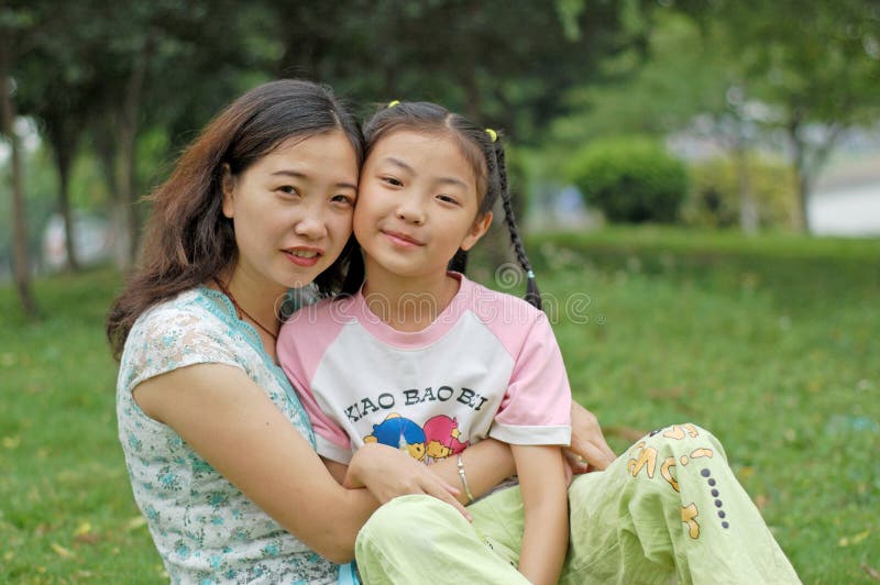 Happy mother and daughter