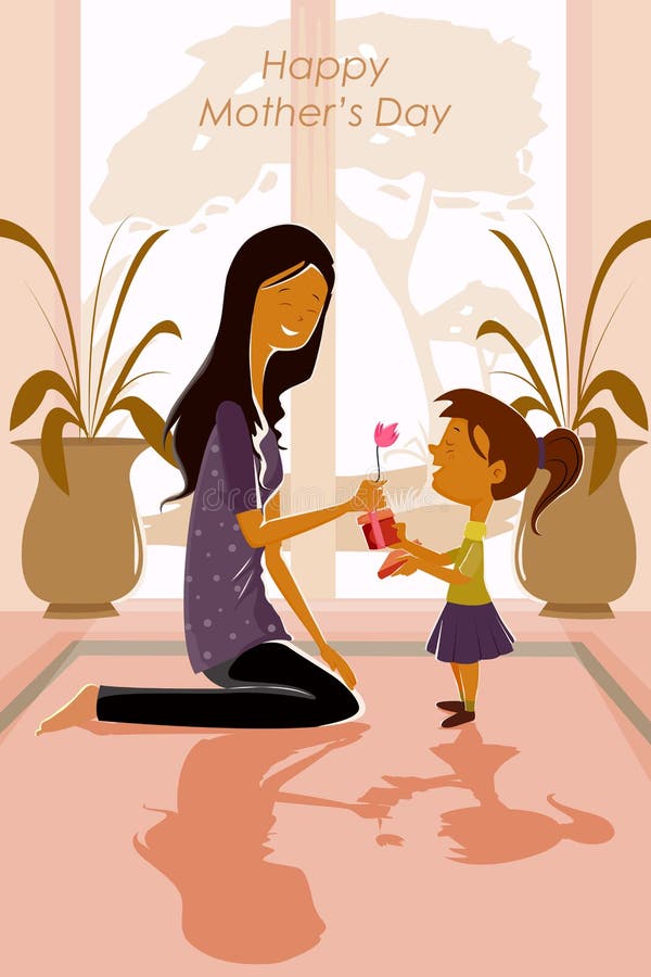 Happy Mother's Day background concept stock illustration