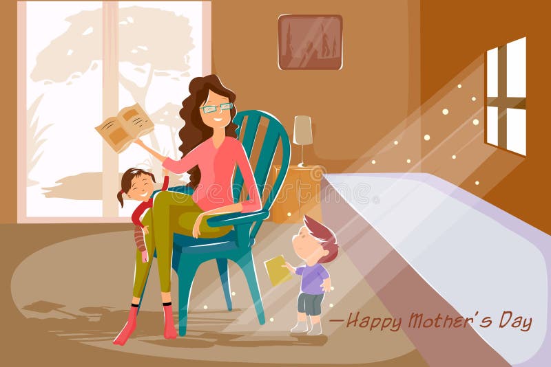 Happy Mother's Day background concept stock illustration