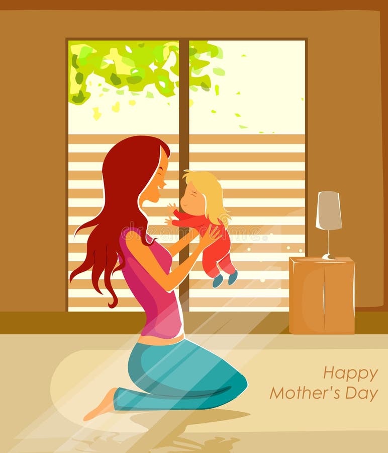 Happy Mother's Day background concept stock illustration