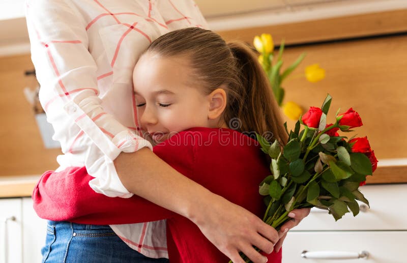 Beautiful Red Roses Beautiful Bouquet Birthday Stock Photo 693801478