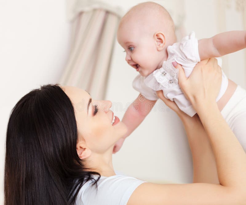 Baby Girl Six Months Old Stock Photo, Picture and Royalty Free