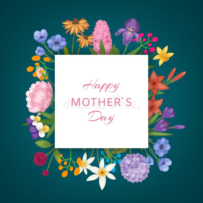 Mothers Day Flower Quotes Happy Mothers Day Card With Beautiful Flowers, Rose, Hortensia And Lilac Vector Illustration. Stock Vector - Illustration Of Love, Flower: 173183399 Mothers Day Flower Quotes Happy Mothers Day Card With Beautiful Flowers, Rose, Hortensia And Lilac Vector Illustration. Stock Vector - Illustration Of Love, Flower: 173183399