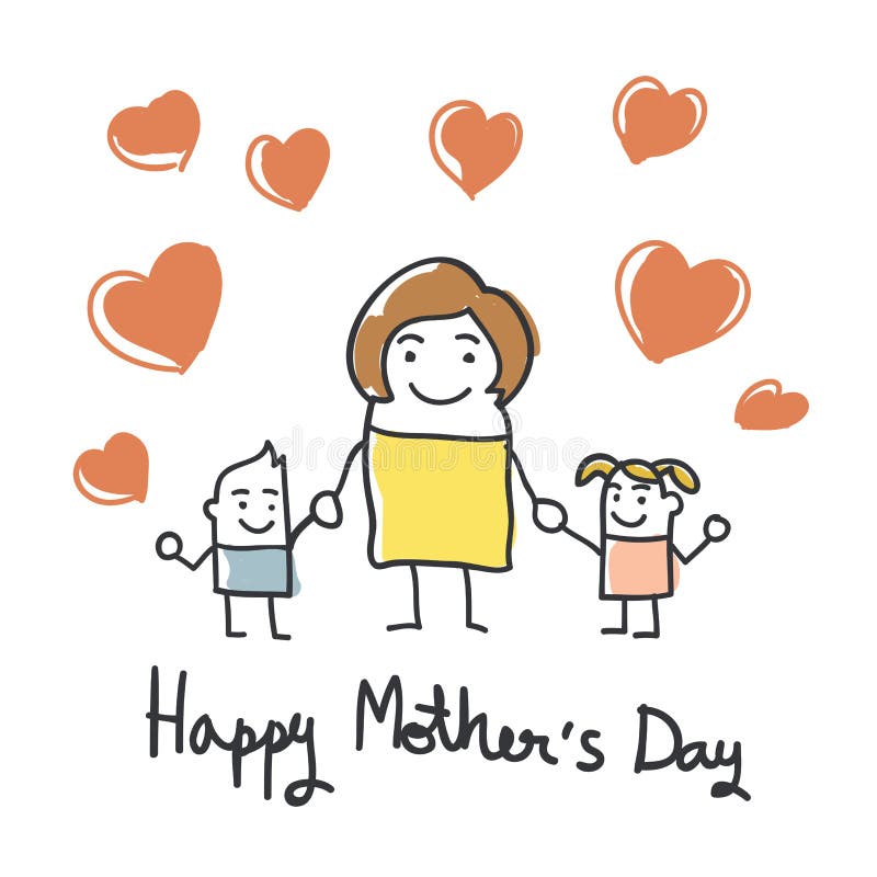 Happy mothers day card stock vector. Illustration of lovely - 33252421