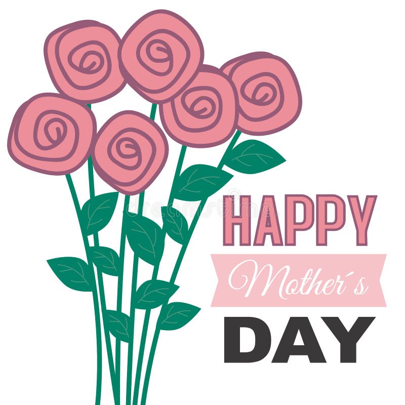 Happy Mothers Day Stock Vector Illustration Of Flower 91159504