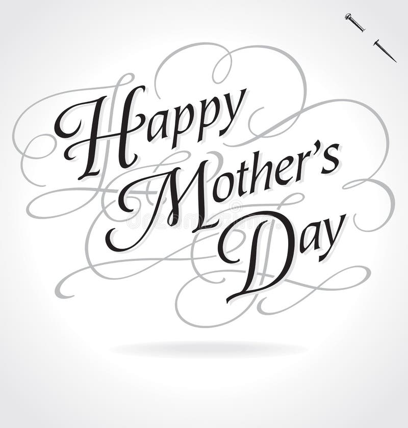 Happy Mother's Day Hand Lettering Quote SVG File