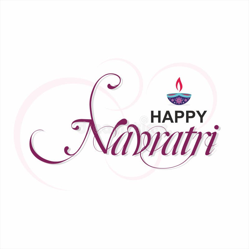 Happy Navratri Design. Happy Navratri or Shubh Navratri Banner on White  Background - Indian Festival. Illustration. Stock Vector - Illustration of  festival, shubh: 218195521