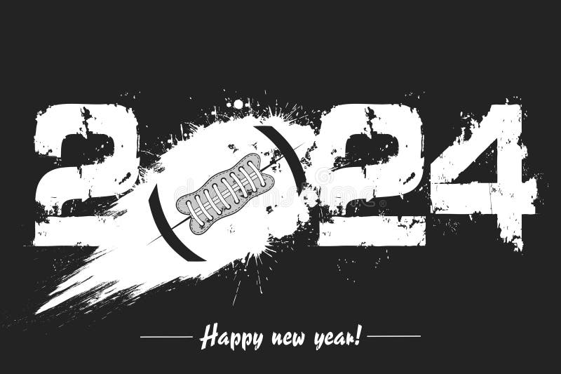 Happy New Year 2025 and Football Ball Stock Illustration Illustration