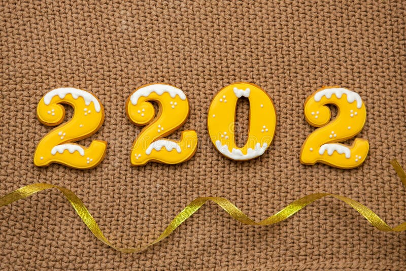 Happy New Year 2022 Background With Copy Space. Photo Of Baking Christmas Cookies. Stock Image - Image Of Greeting, Winter: 236725029