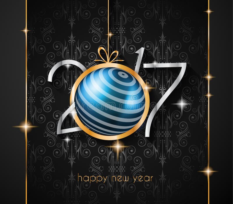 2017 Happy New Year Background for your Seasonal Flyers