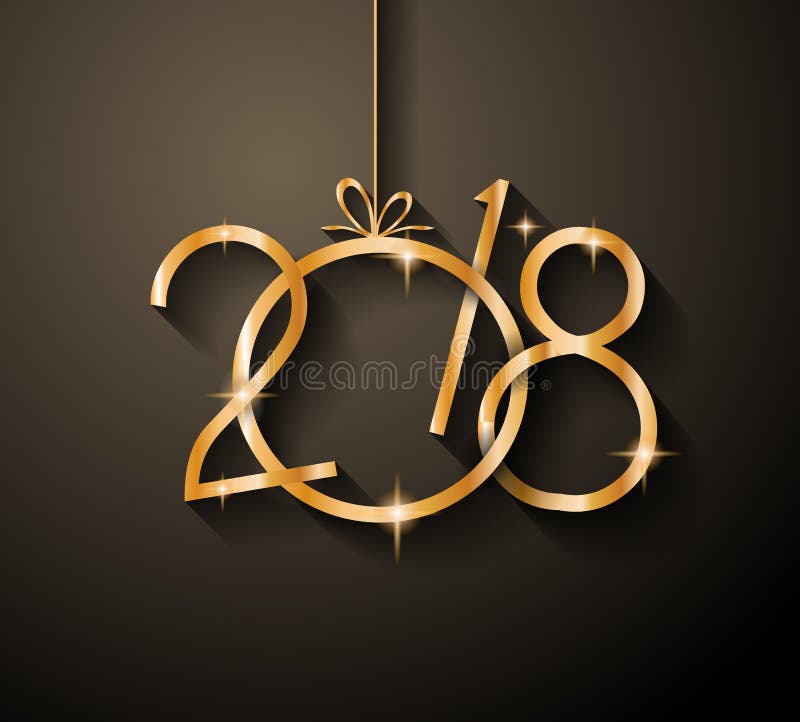 2018 Happy New Year Background for your Seasonal Flyers stock illustration 2018 Happy New Year Background for your Seasonal Flyers stock illustration