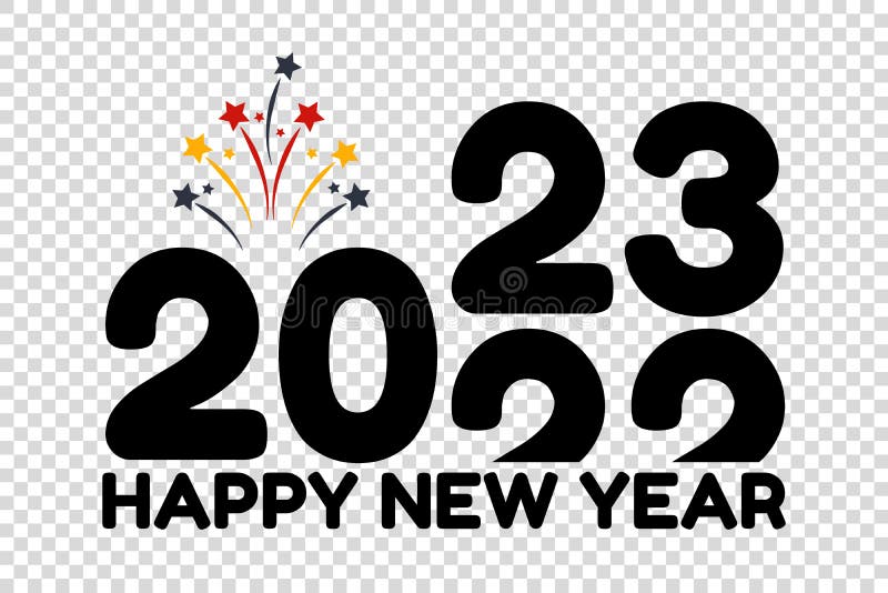 Happy New Year 2023 Banner Template - Vector Illustration Isolated on  Transparent Background Stock Vector - Illustration of concept, black:  260245033