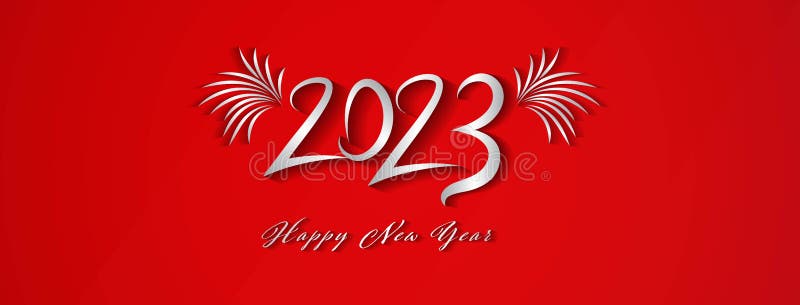 2023 Text Logo. Hand Sketched Numbers of New Year. New Year 2023