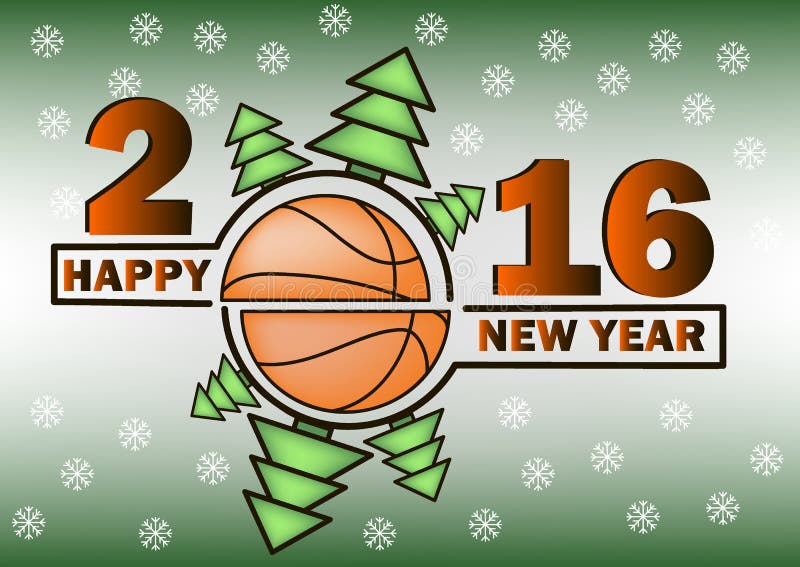 basketball Merry Christmas and Happy New Year luxury Sports greeting card. basketball  ball as a Christmas ball on background. Vector illustration Stock Vector  Image & Art - Alamy